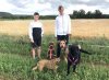 Andi & Jamie with Hattie (camera-shy!), Gulliver, Scraggles & Pepper, enjoying a walk on their journey from nr Tavira on The Algarve in Portugal to Welwyn in Herts, UK.